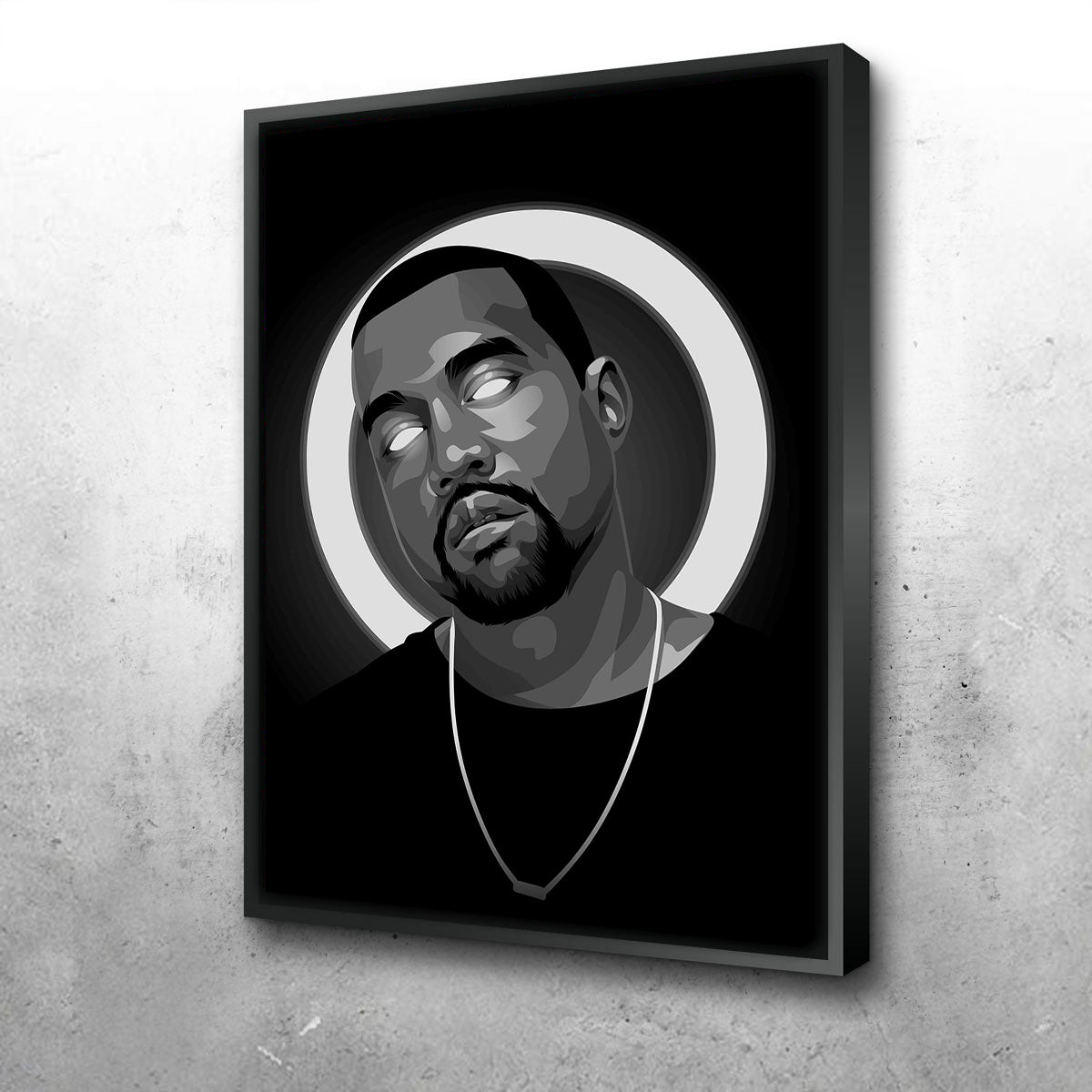Stylish Grayscale Kanye West Wall Art for Home Decor