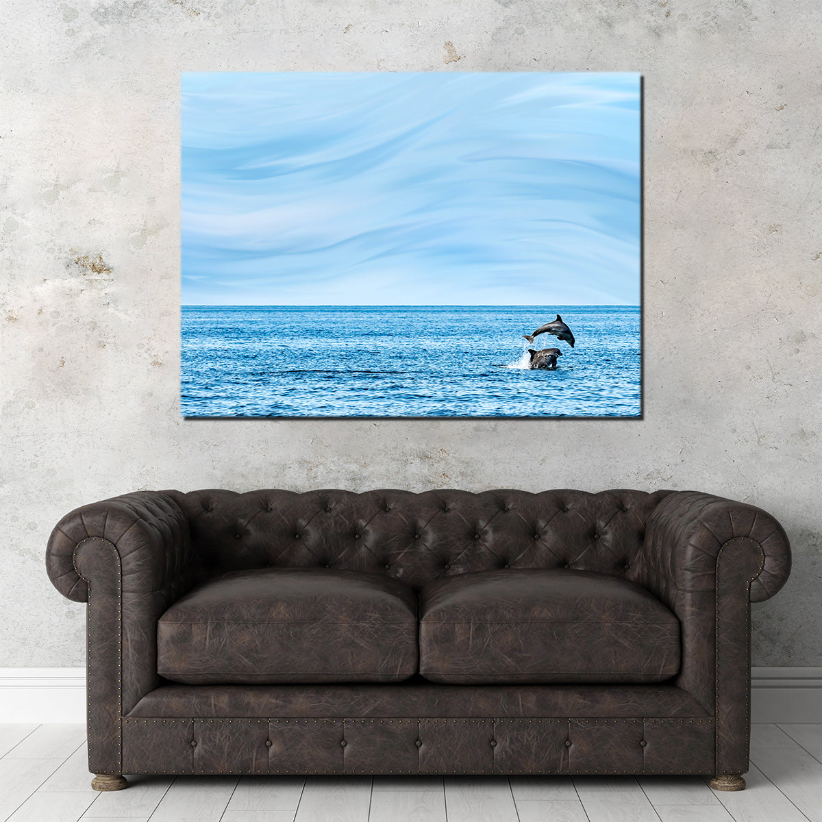 Rollin's Stunning Jumping Dolphins Wall Art by Eileen Rollin
