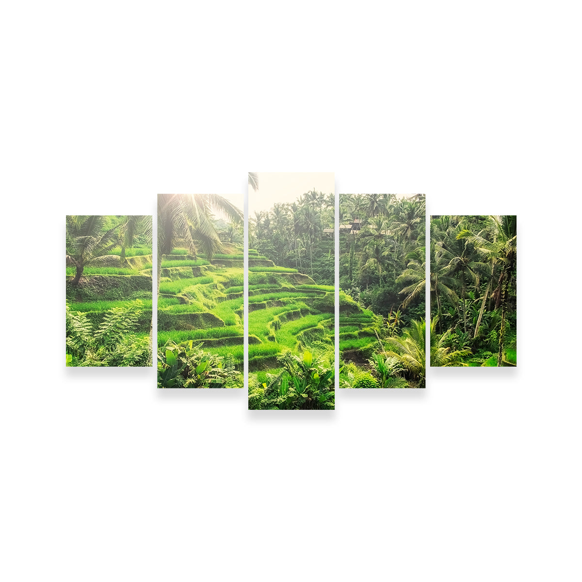 Tegallalang Wall Art - Premium Handmade Canvas with Sustainable Pine Wood Frames