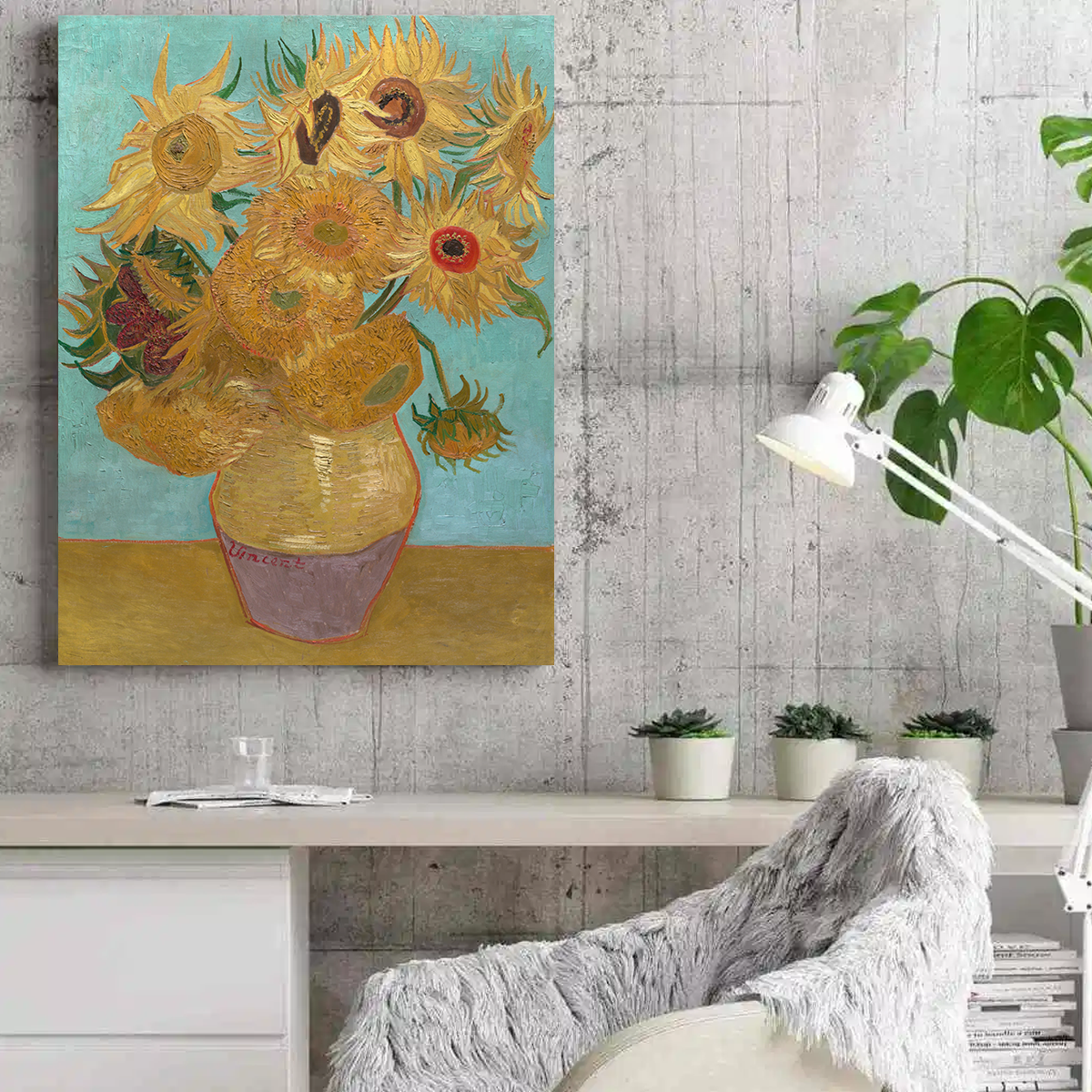 Stunning Dutch Sunflowers Wall Art by Vincent van Gogh