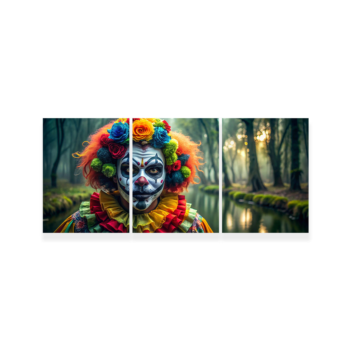 Unique Dia de Los Muertos Swamp Clown Wall Art for Stunning Home Decor