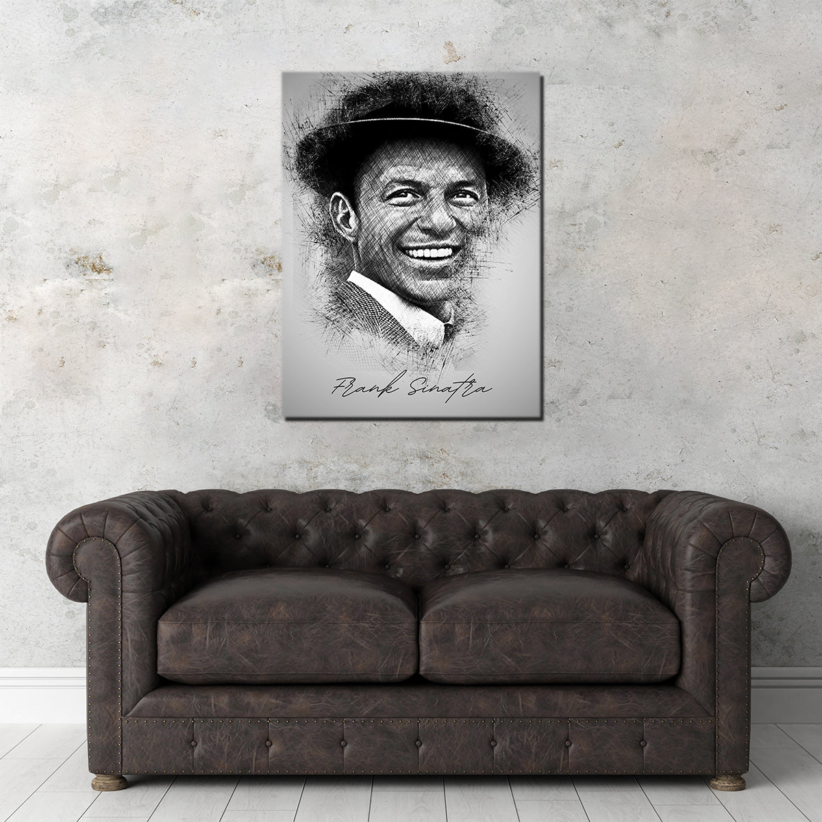 Vibrant Frank Sinatra Sketch Wall Art for Stunning Home Decor