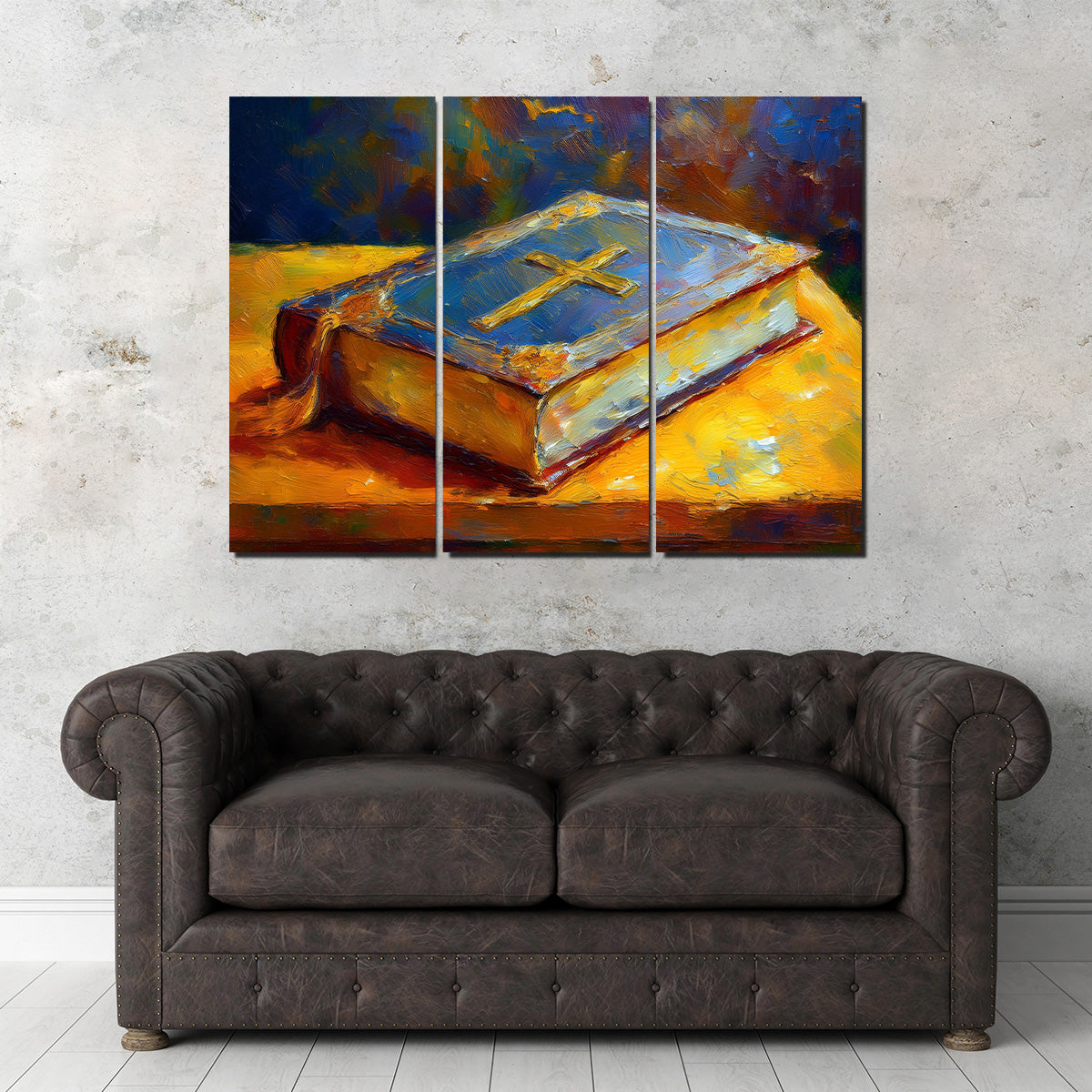 Exquisite The Bible Wall Art with Sustainable Wood Frame