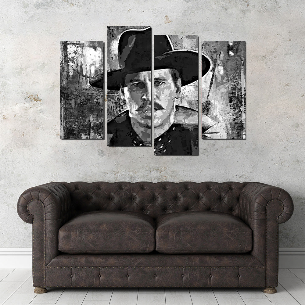 Stunning Doc Holliday Grayscale Wall Art for Home Decor