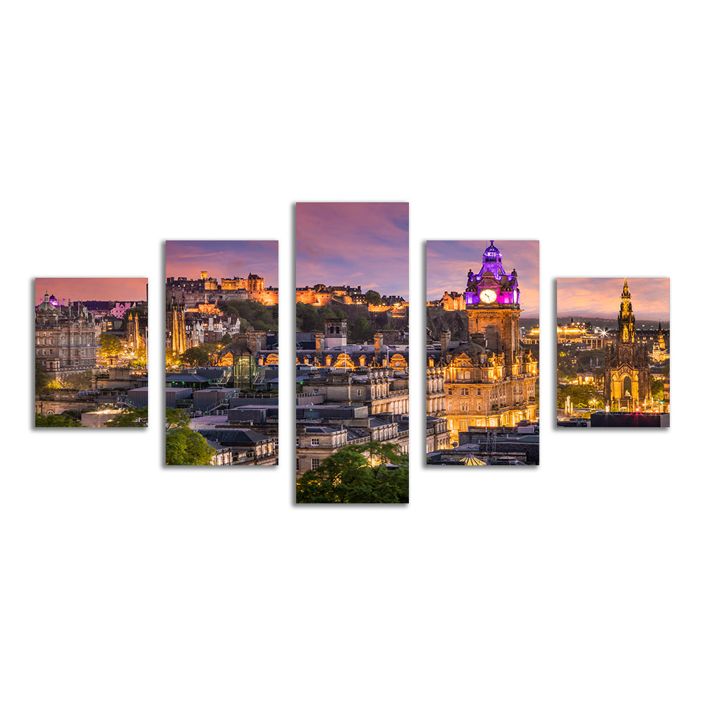 Stunning Edinburgh Sunset Wall Art by Melanie Viola