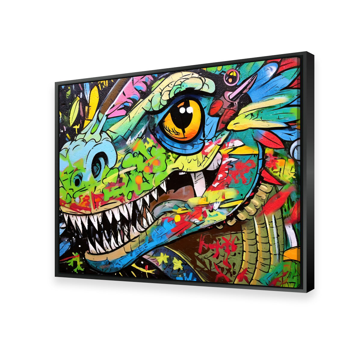 Stunning Dinosaur Graffiti Wall Art by Stephen Chambers