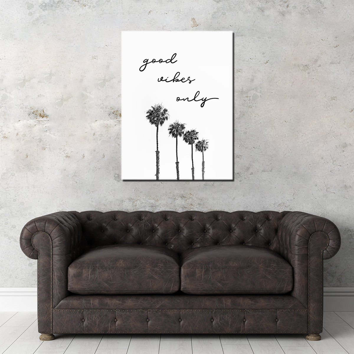 Palm Trees - Good Vibes Only Wall Art: Sustainable and High - Quality Decor
