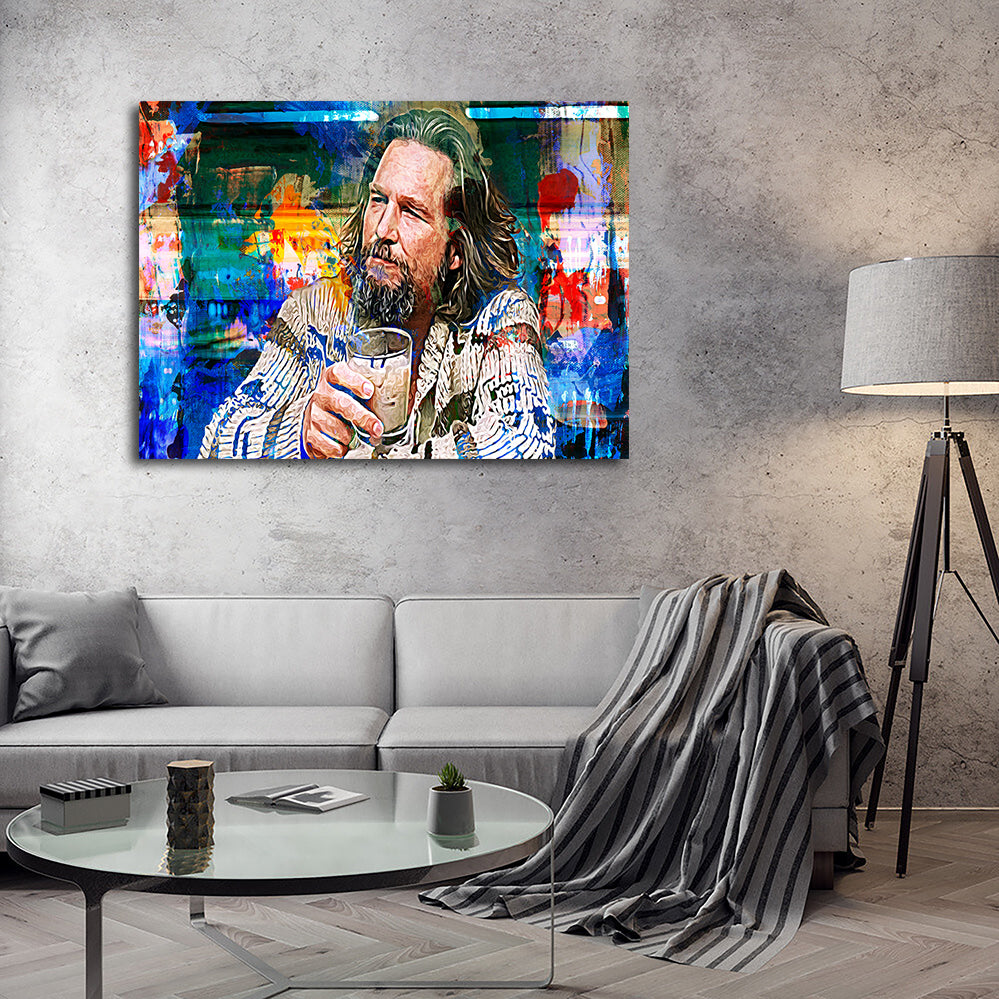 The Dude Vintage Blue Wall Art - Stunning Kiln - Dried Pine Framed Canvas