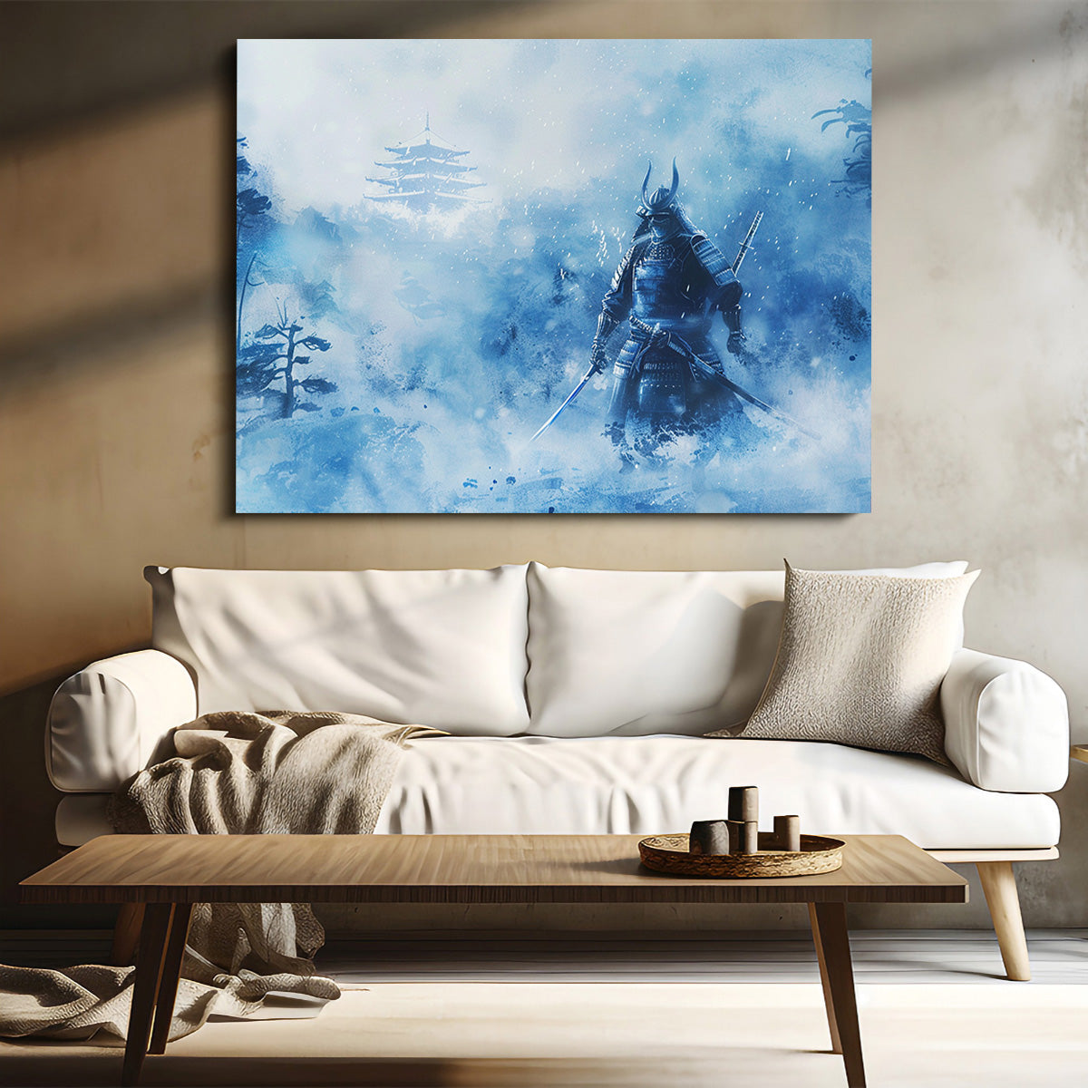 Stunning Samurai Misty Winter Forest Wall Art for Your Home Decor