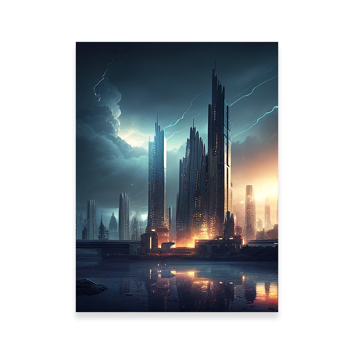 Stunning Dark Storm Over Europa Wall Art for Home Decor