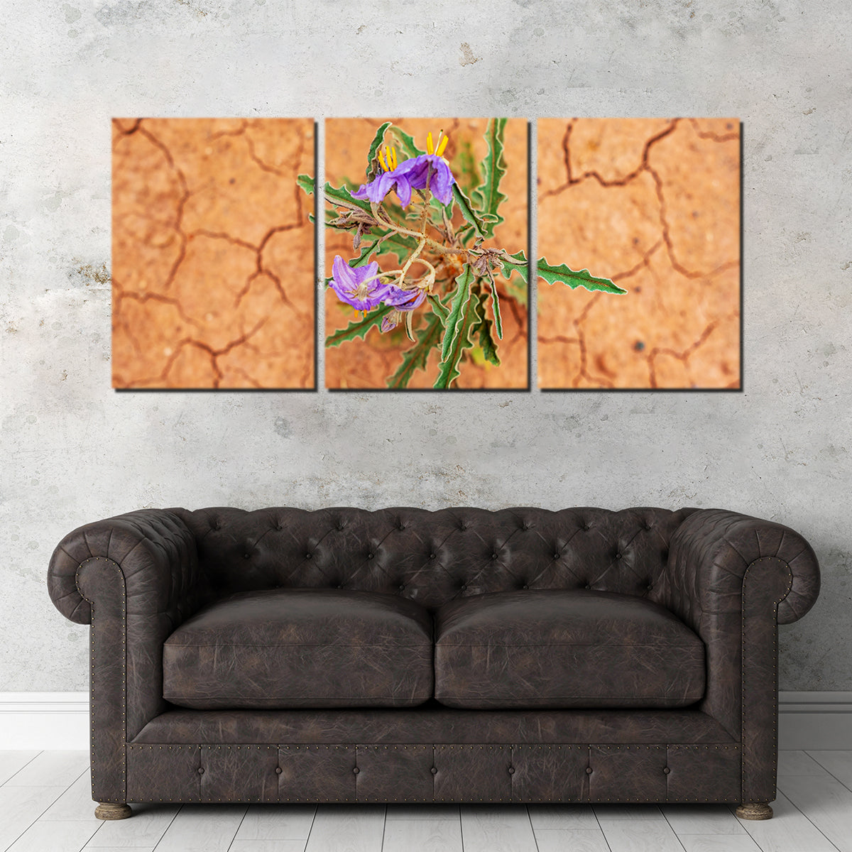 Gorgeous Purple Desert Wild Flowers Wall Art for Stunning Decor