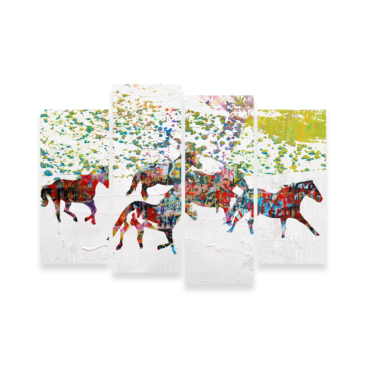 Exquisite Peace Horse in the Snow Wall Art by Stephen Chambers