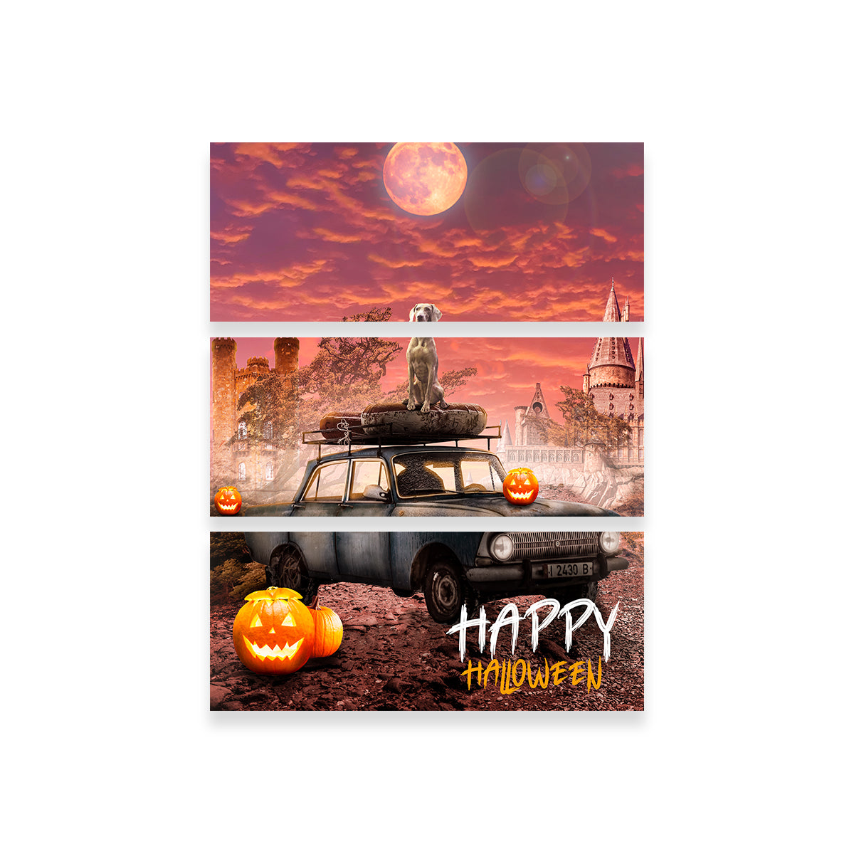 Festive Happy Halloween Wall Art - Ideal Decor for Spooky Season