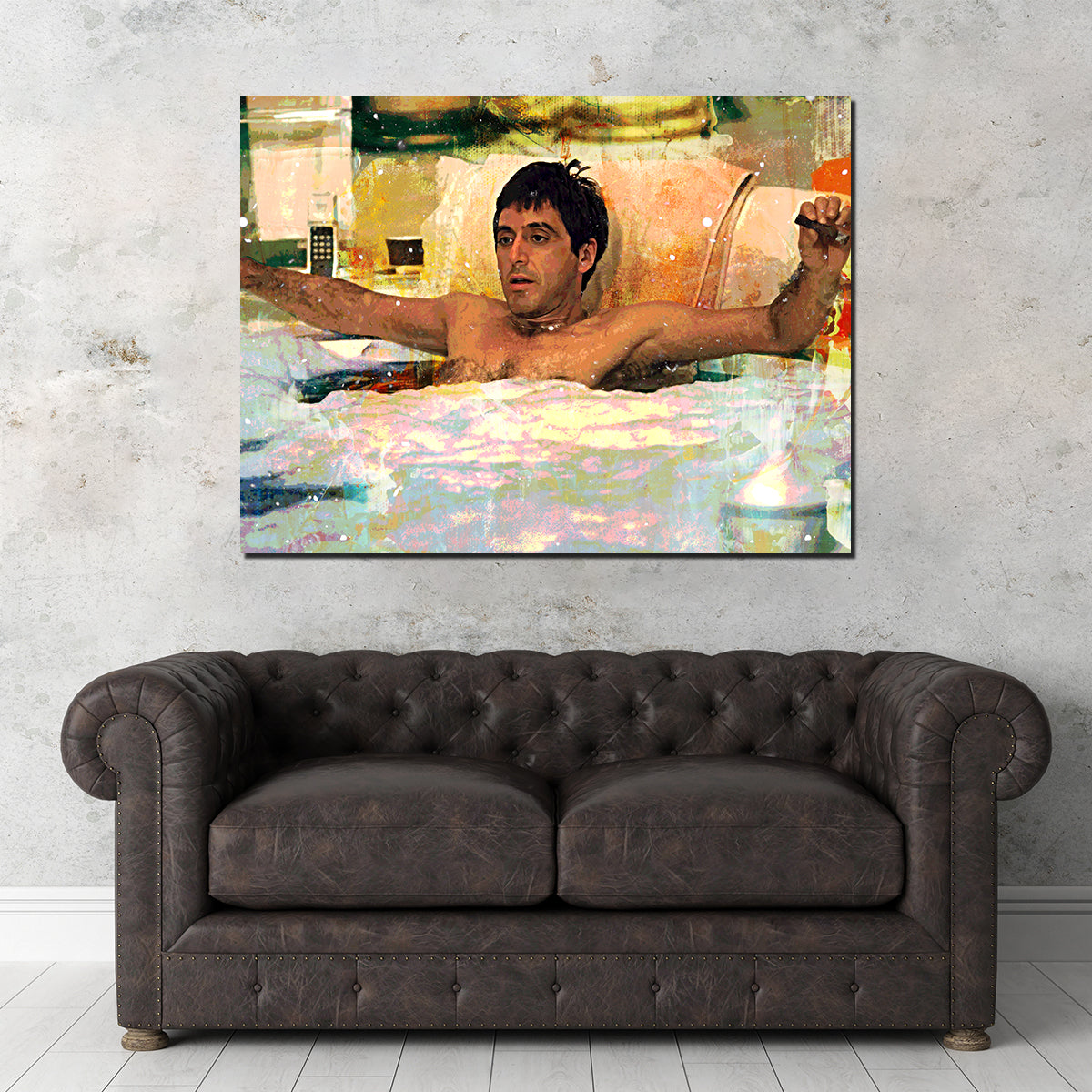 Scarface Bathtub High - Quality Wall Art for Home Decor