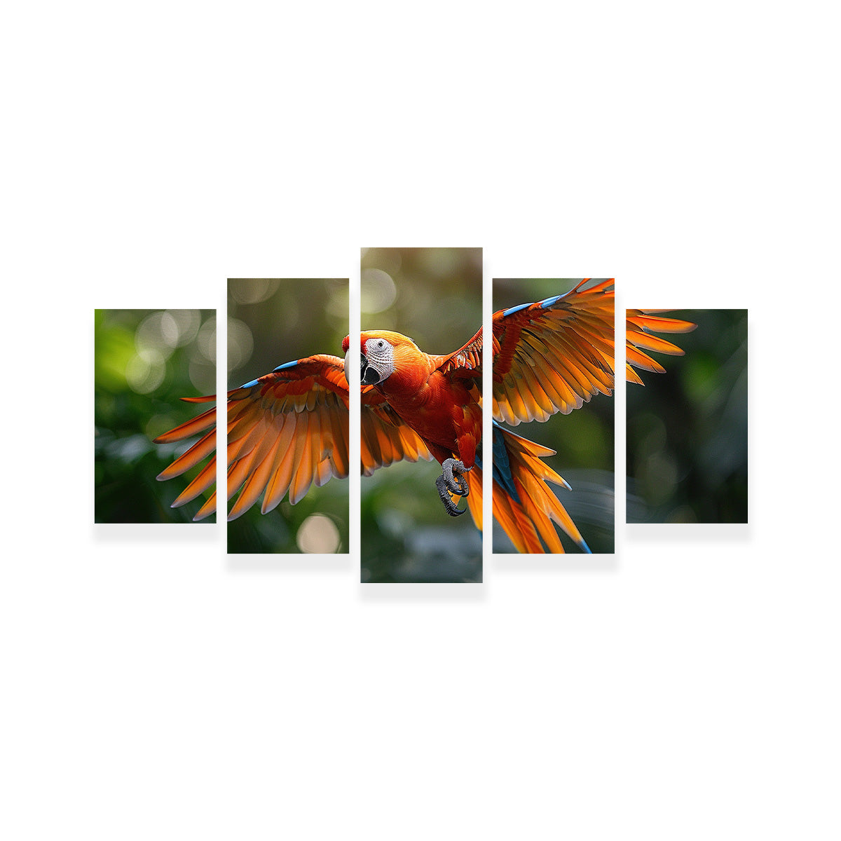 Stunning Scarlet Macaw in Flight Wall Art for Home Decor