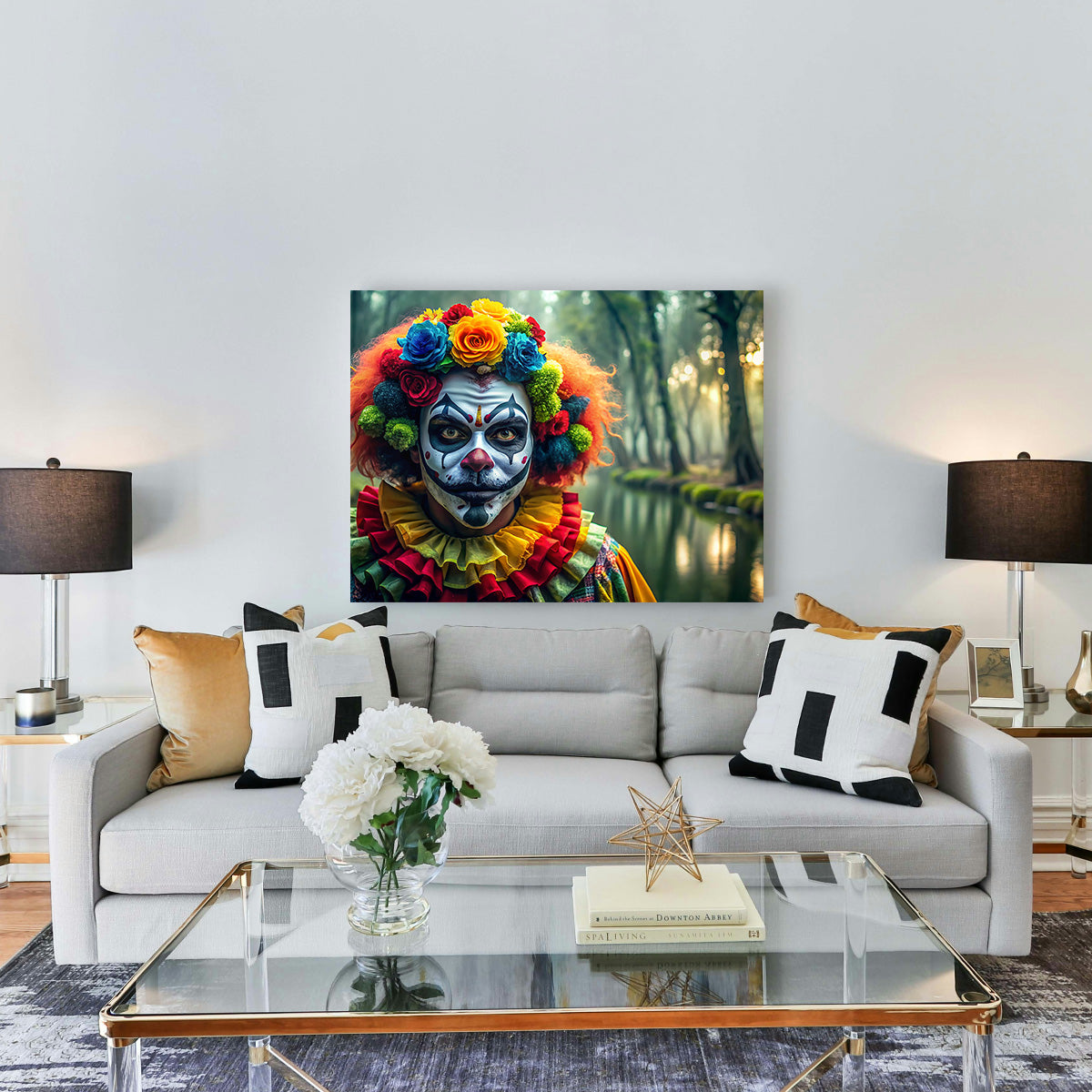 Unique Dia de Los Muertos Swamp Clown Wall Art for Stunning Home Decor