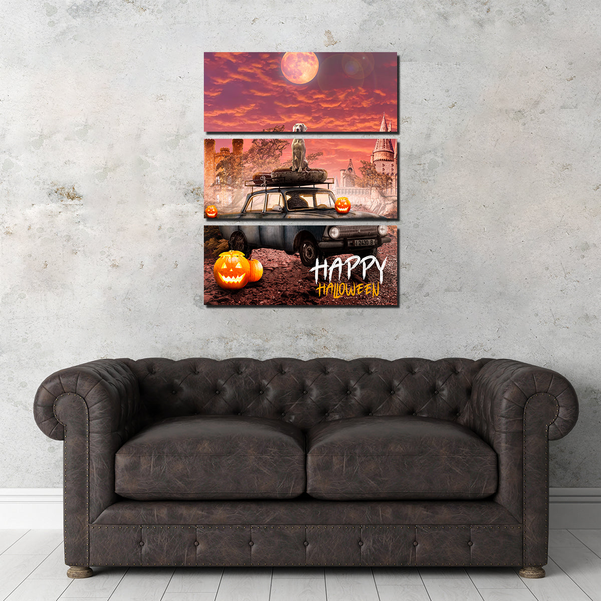 Festive Happy Halloween Wall Art - Ideal Decor for Spooky Season