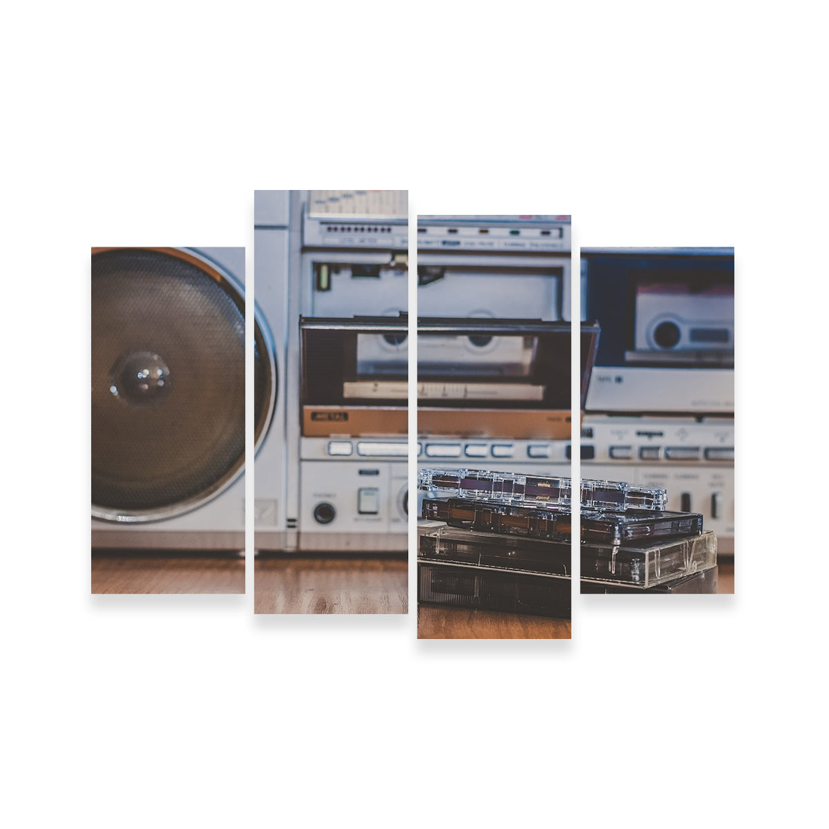 High - quality Boombox and Cassettes Set