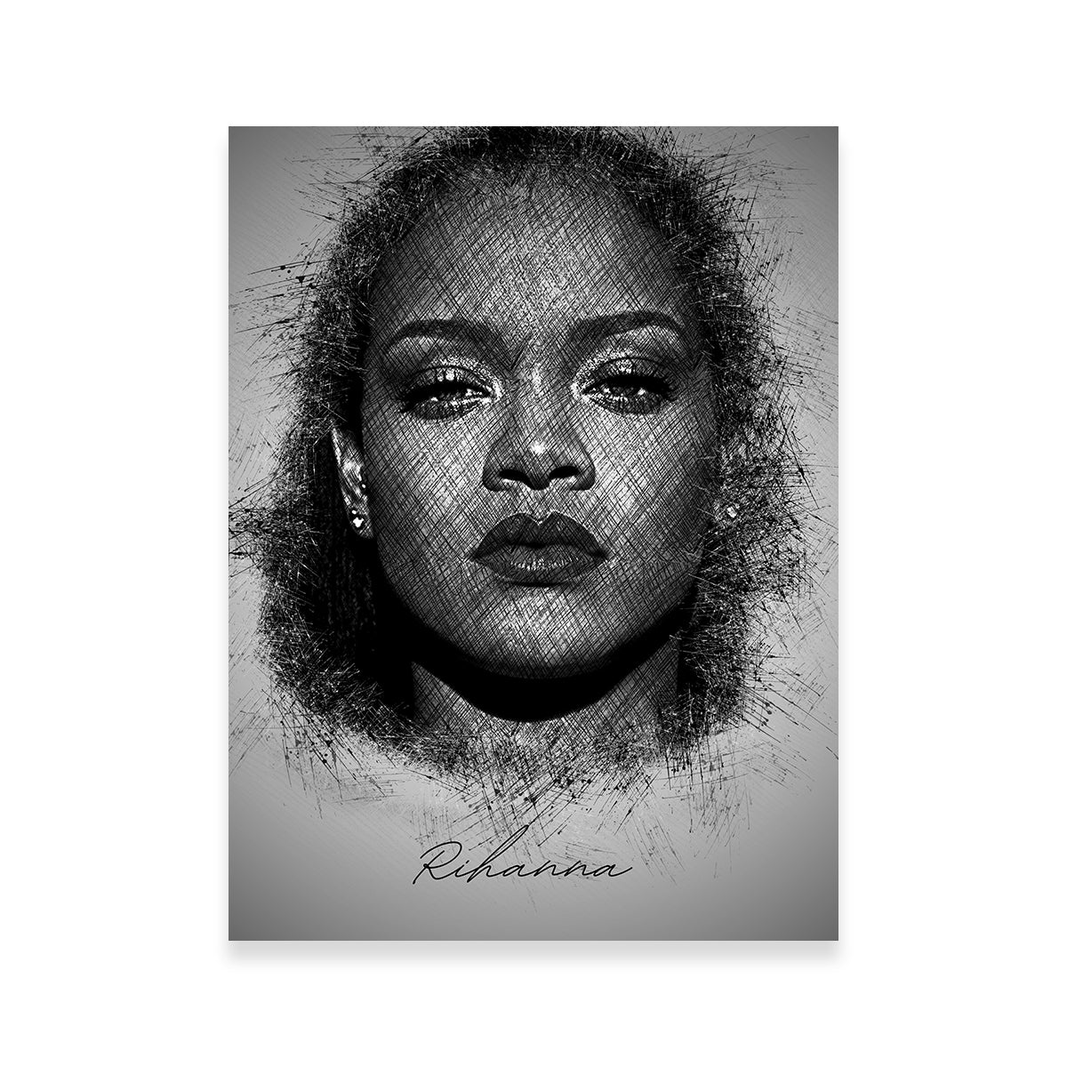 Stunning Rihanna Sketch Wall Art for Home Decor