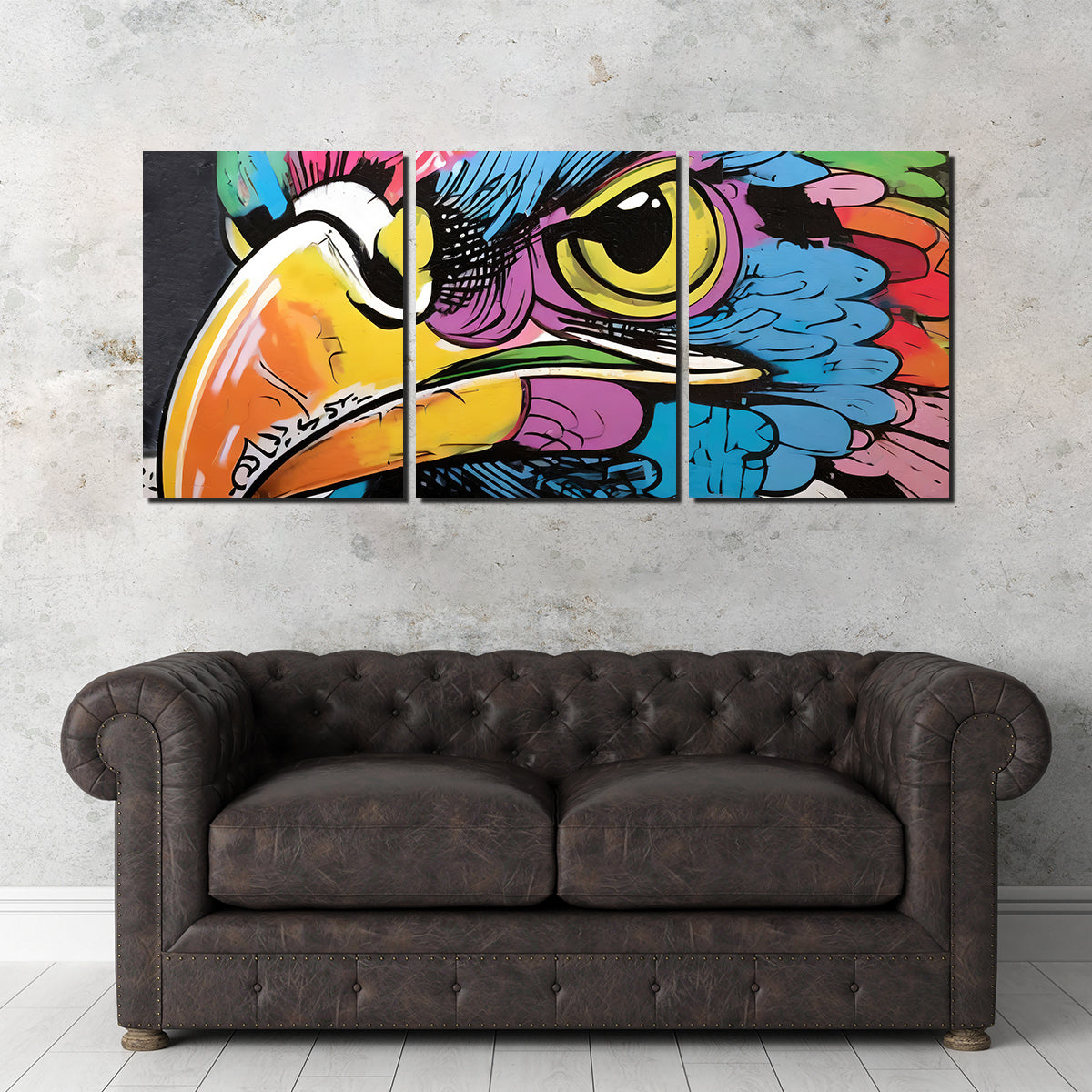 Stunning Hawk Graffiti Wall Art by Stephen Chambers