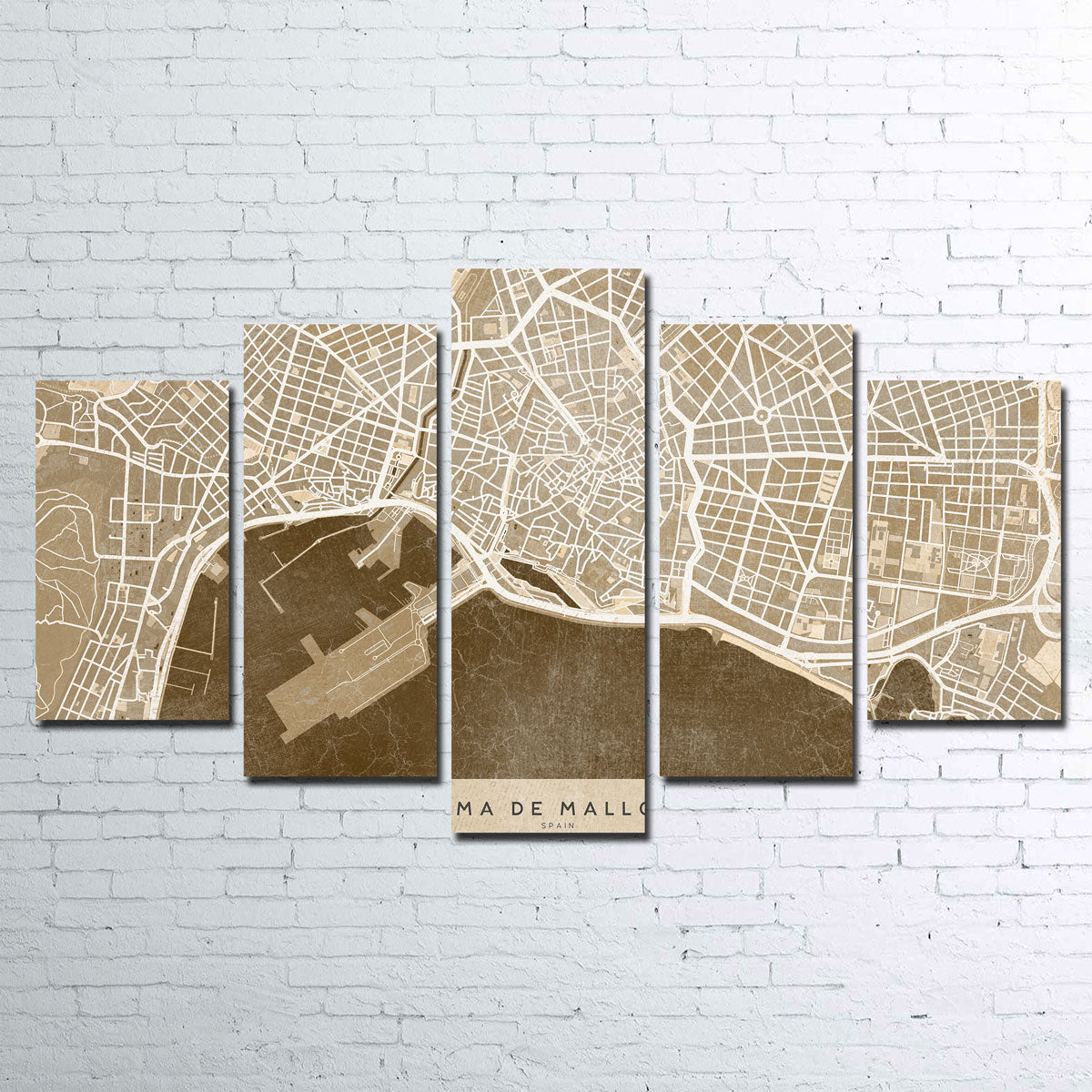 Exquisite Palma De Mallorca Map Wall Art by Blursbyai