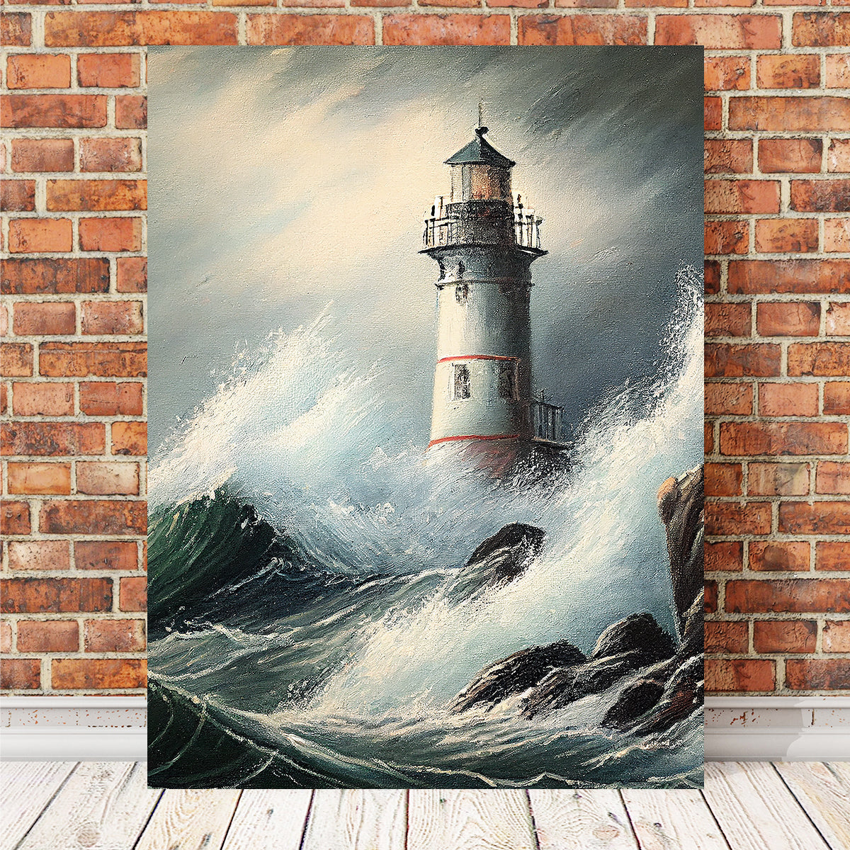 Stunning Stormy Coast Lighthouse Wall Art by Jennifer Hotai