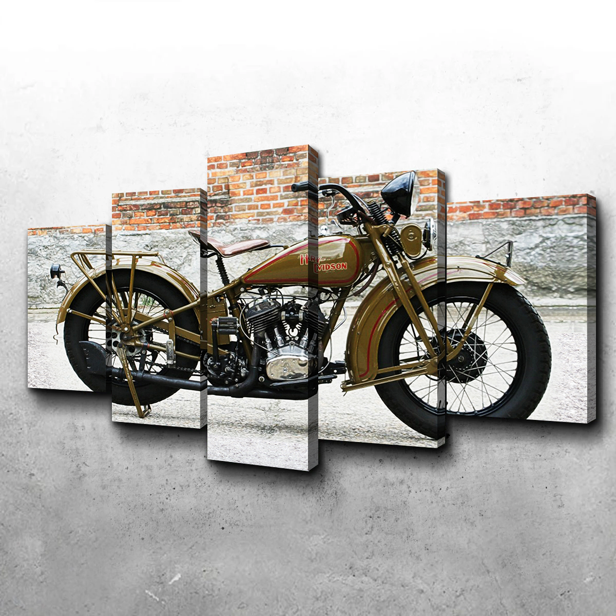 Authentic 1930's Harley Davidson Vintage Wall Art for Motorcycle Enthusiasts