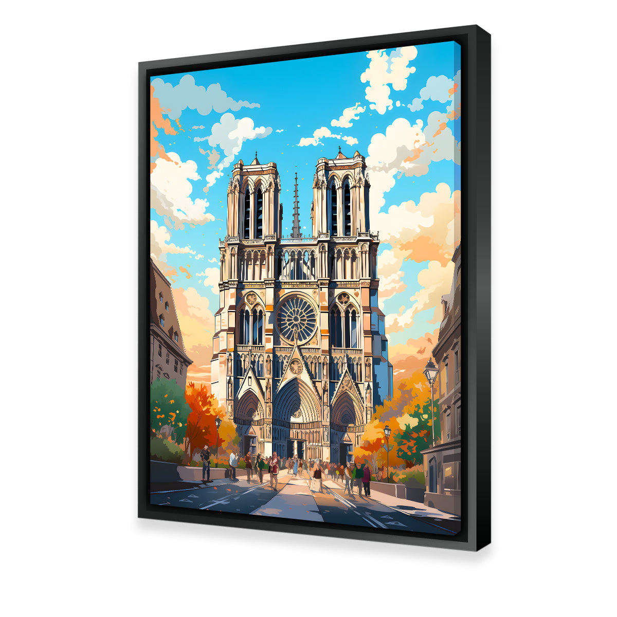 Stunning France - Notre Dame Cathedral Wall Art by Valth Graphics