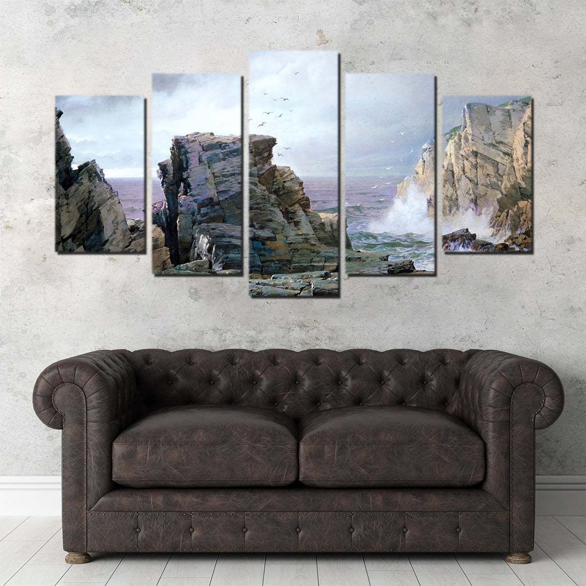 Stunning A Rocky Coast Wall Art by Denise Dundon