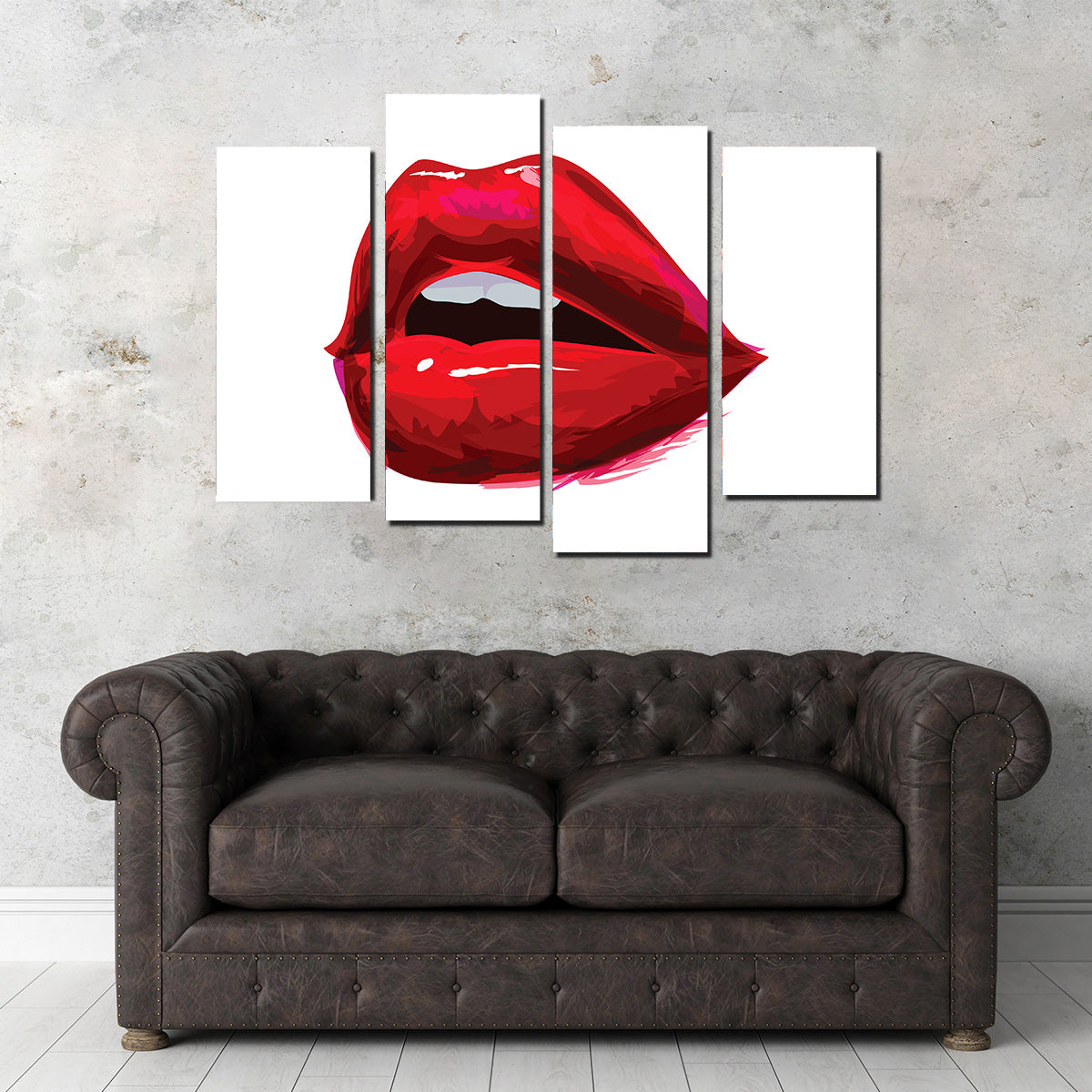 Stunning Red Lips Wall Art
