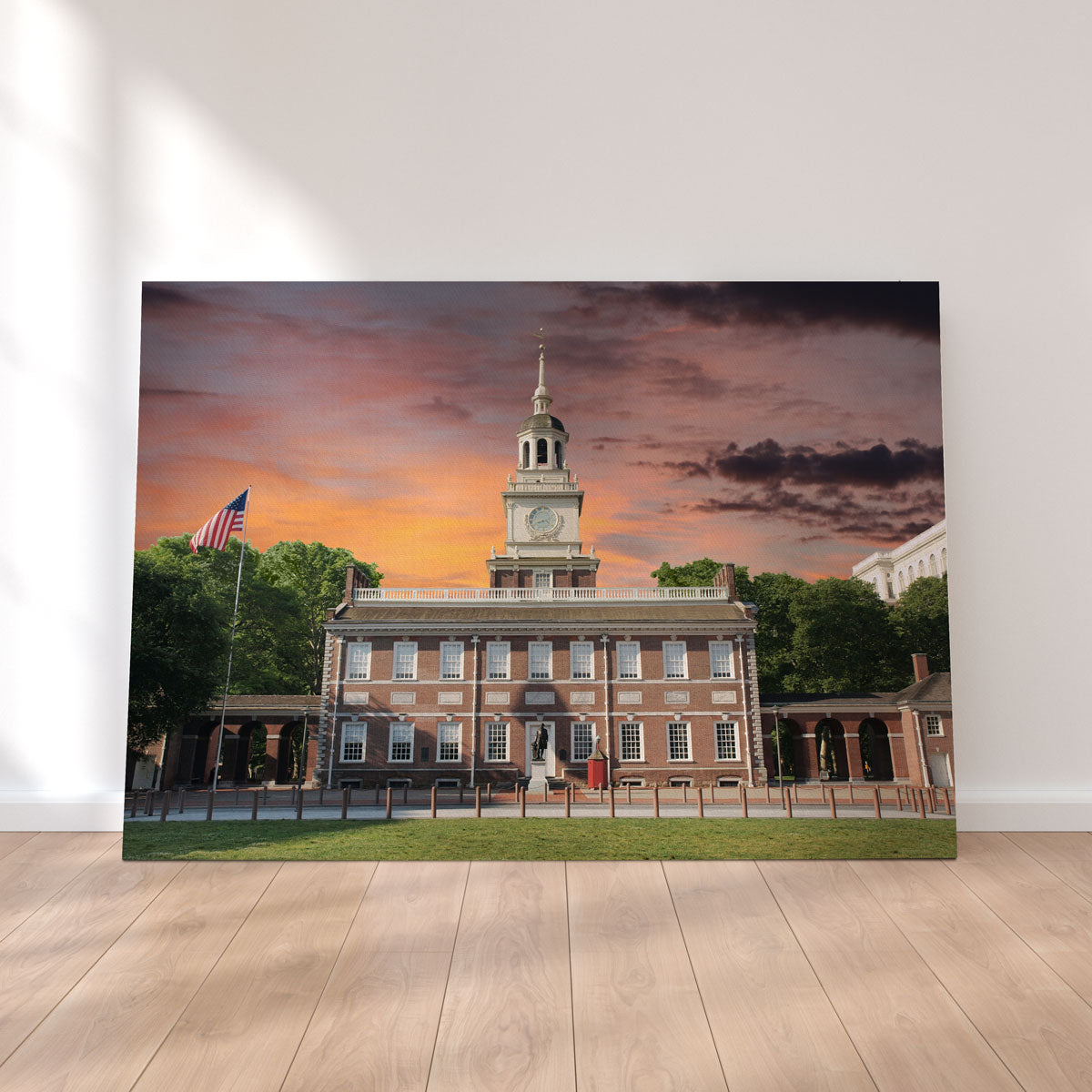 Stunning Independence Hall Sunset Wall Art for Your Home Decor