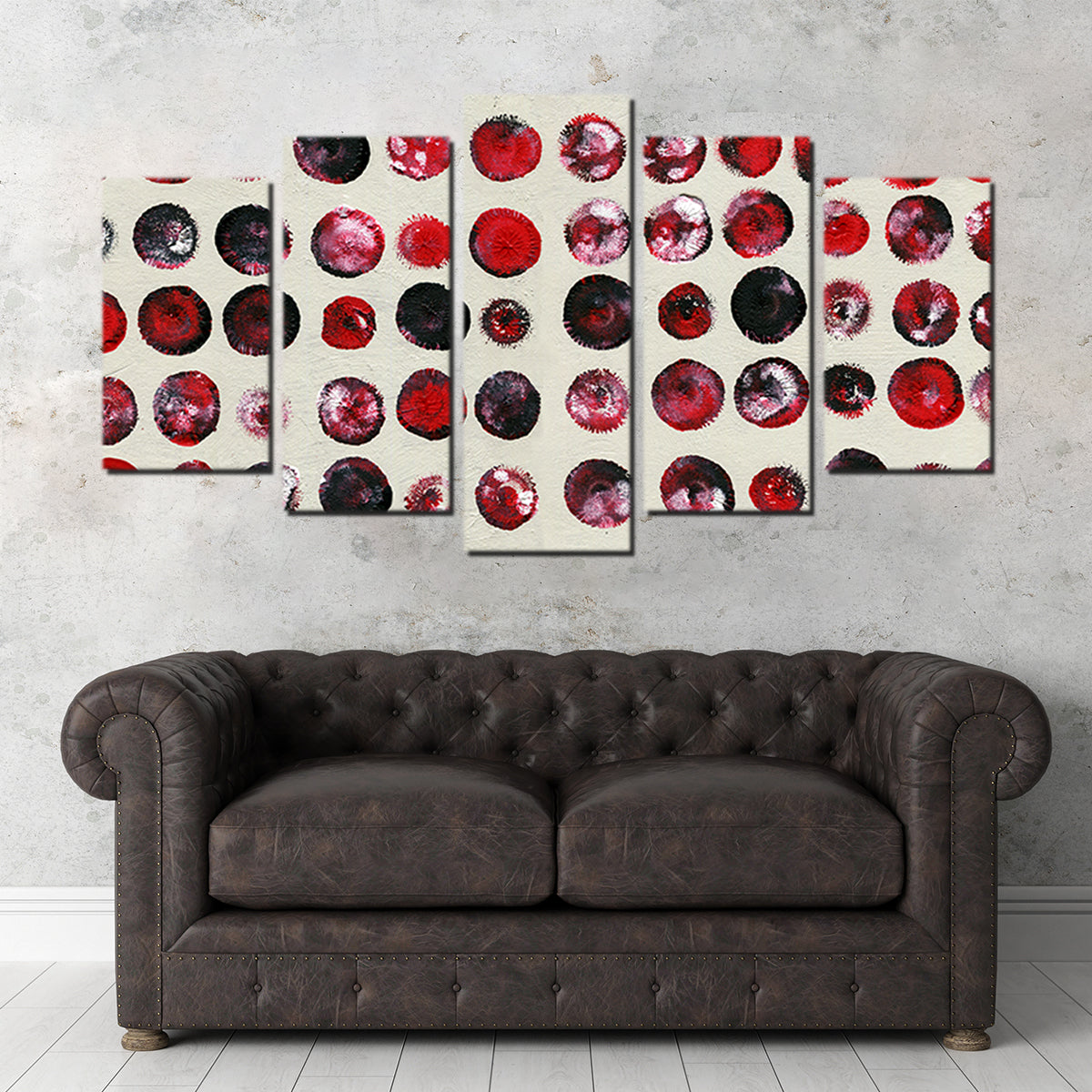 Stunning Red Circles Wall Art by Evgeny Vetrov