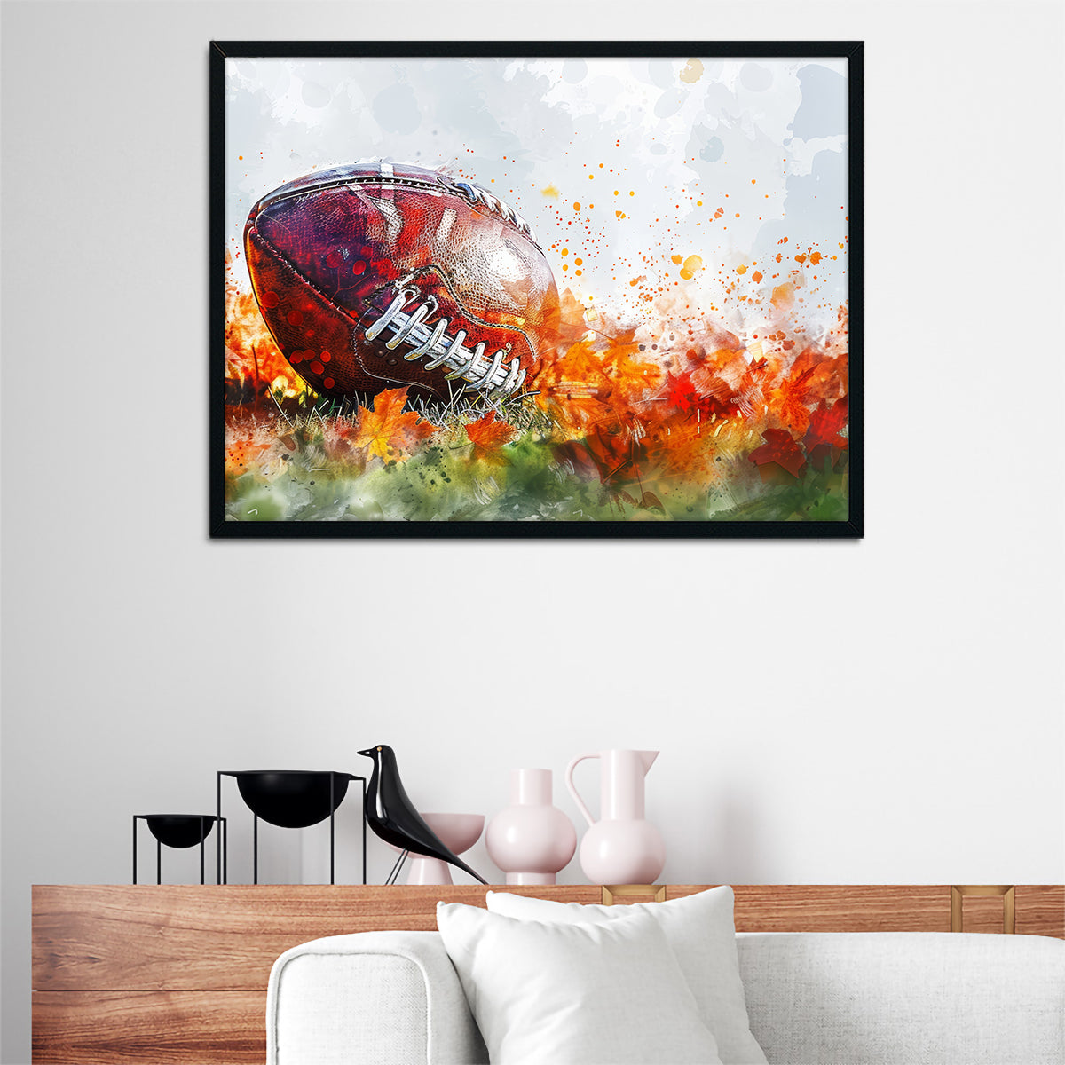 Stunning Football Abstract Wall Art for Sports Enthusiasts