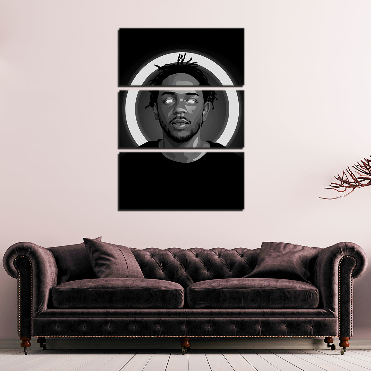 Stunning Grayscale Kendrick Lamar Wall Art for Modern Decor