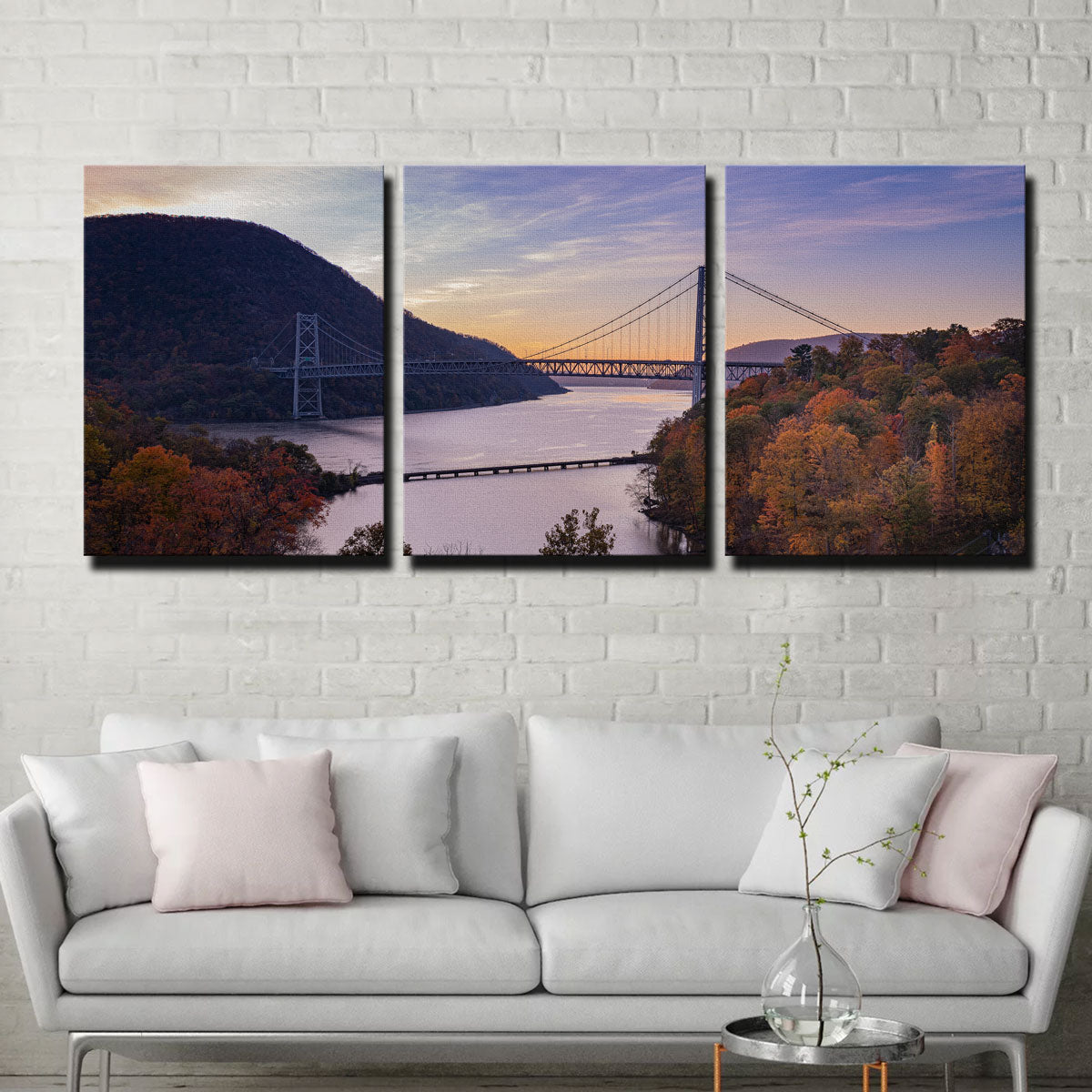 Stunning Purple Heart Bridge Wall Art by Dennis Maida