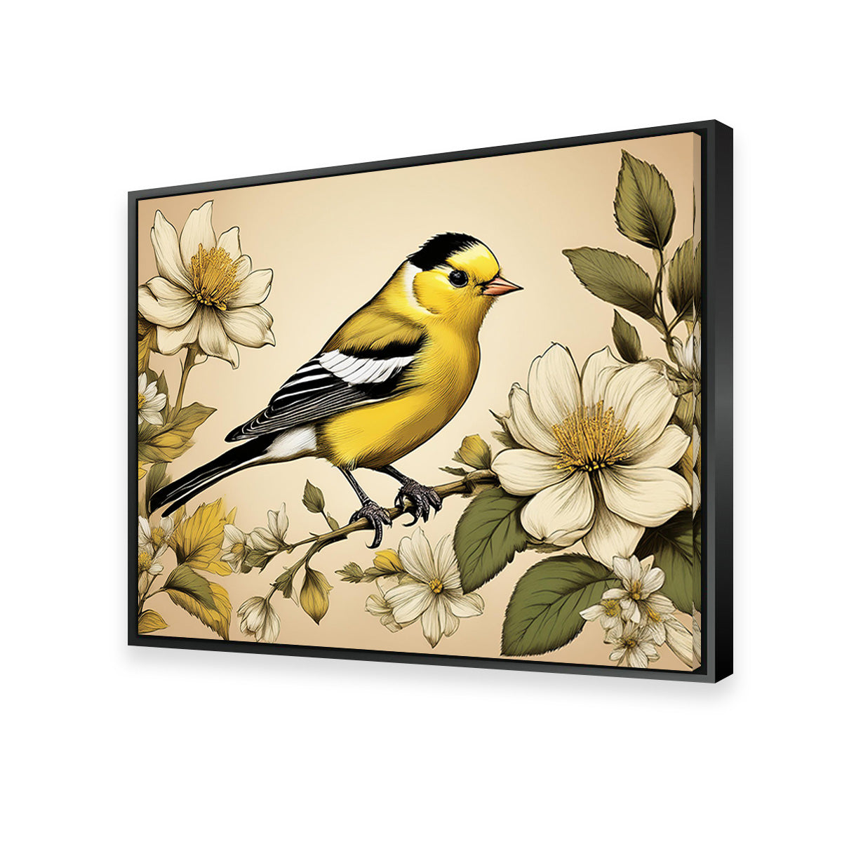 Stunning JJ Audubon's Style American Goldfinch Wall Art for Your Home Decor