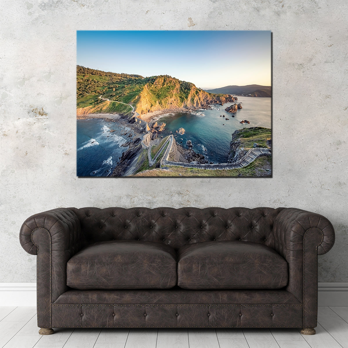 Gaztelugatxe Wall Art by Manjik Pictures - Museum Quality Canvas Print