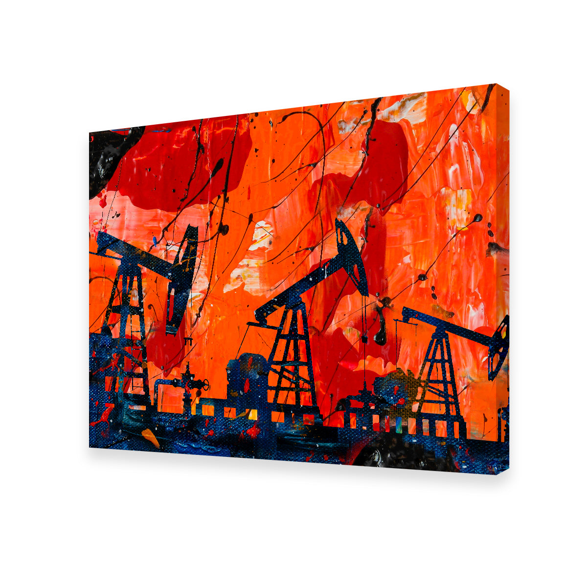 Exquisite Pumpjack Wall Art by Stephen Chambers