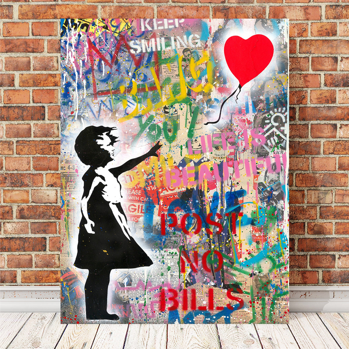 Stunning Girl With A Balloon Wall Art by Ralph & Laura Design