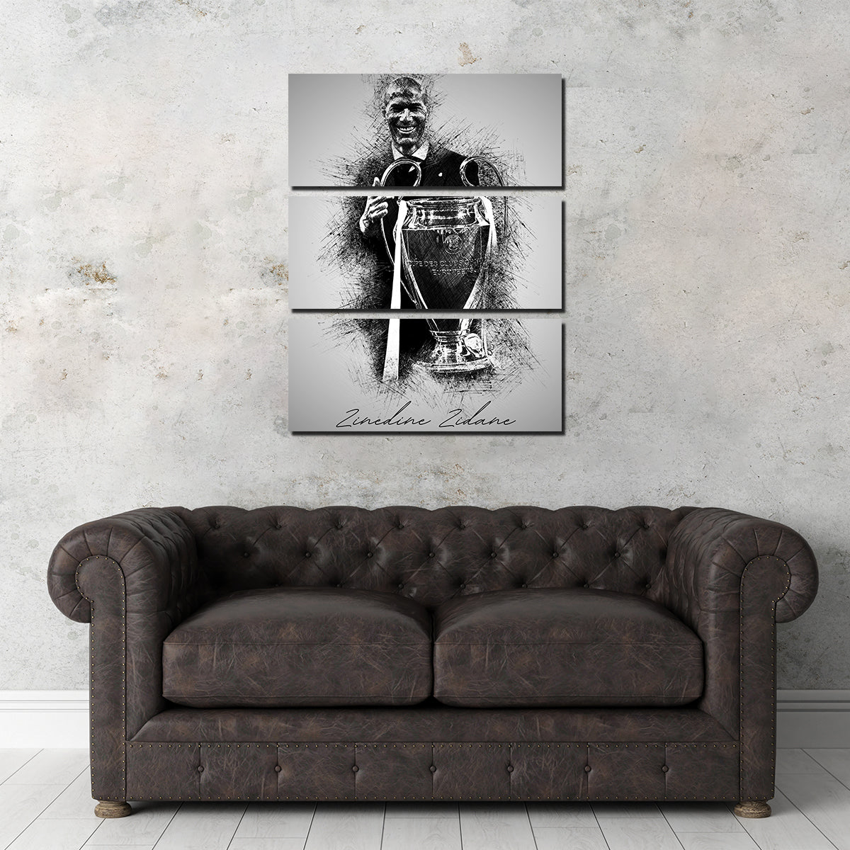 Stunning Zinedine Zidane Wall Art for Soccer Fans