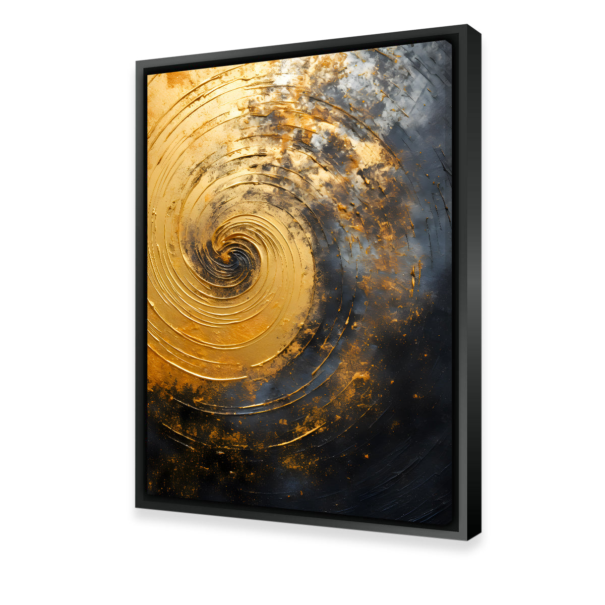 Abstract Black and Gold Geometric Shapes Wall Art for 8x Size Decor