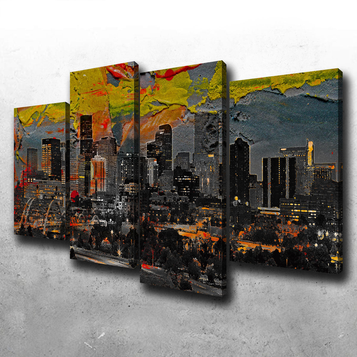 Stunning Abstract Denver Skyline Wall Art for Your Home Decor
