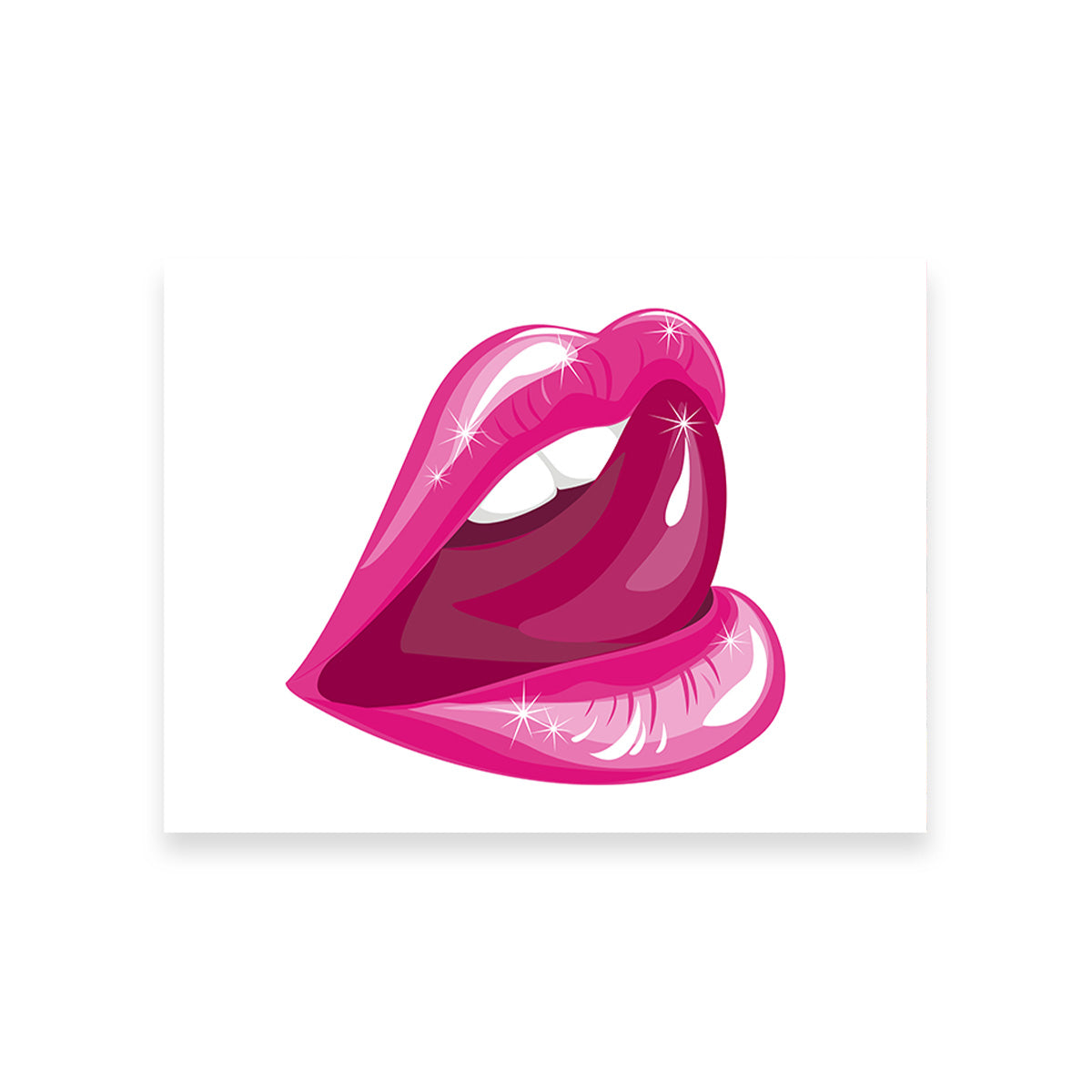 Lick Lips: Premium Hand - Built Kiln - Dried Pine Wood Framed Canvas Prints