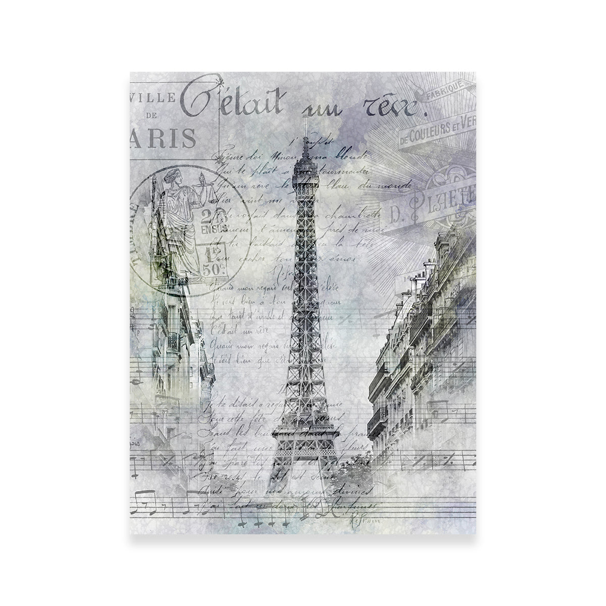 Exquisite Paris Collage Wall Art by Melanie Viola