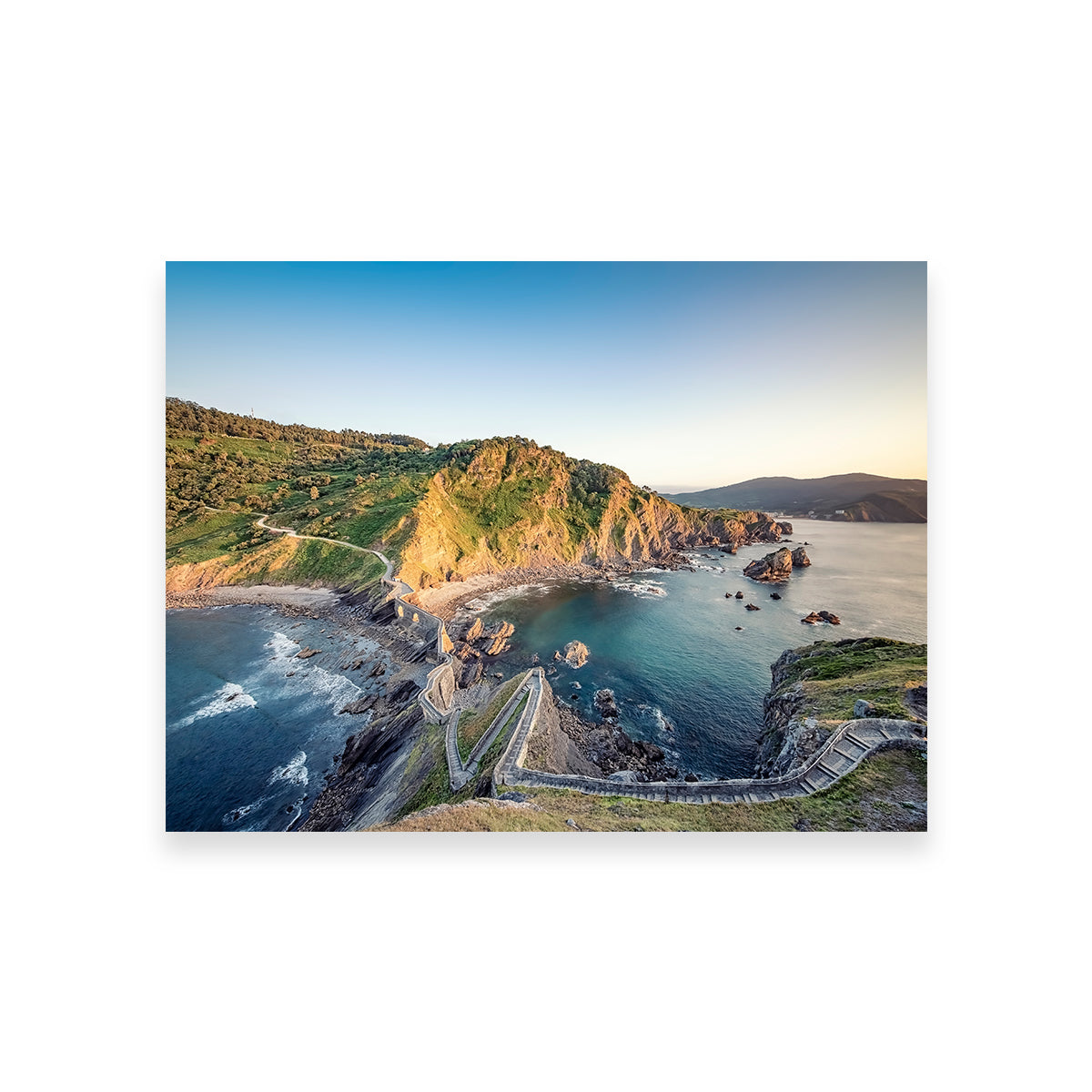 Gaztelugatxe Wall Art by Manjik Pictures - Museum Quality Canvas Print