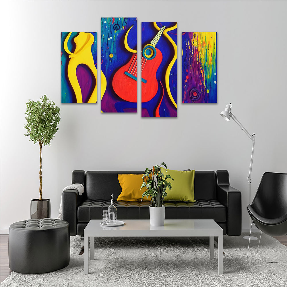 Stunning Guitar Art Wall Decor by Birch & Ink Sisters