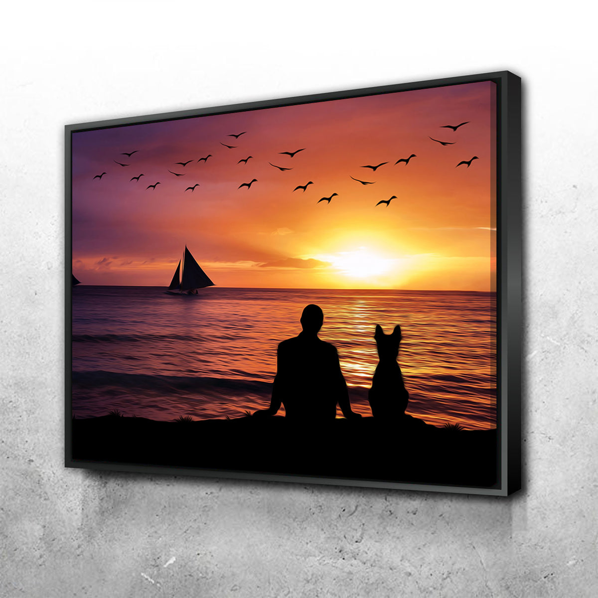 Stunning Friendship Sunset Wall Art by George Sorin