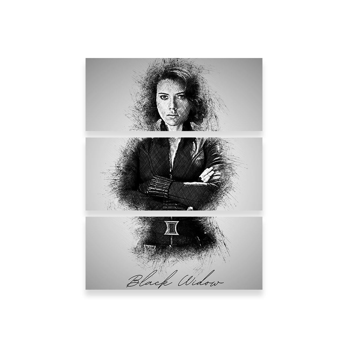 Stunning Black Widow Sketch Wall Art for Home Decor