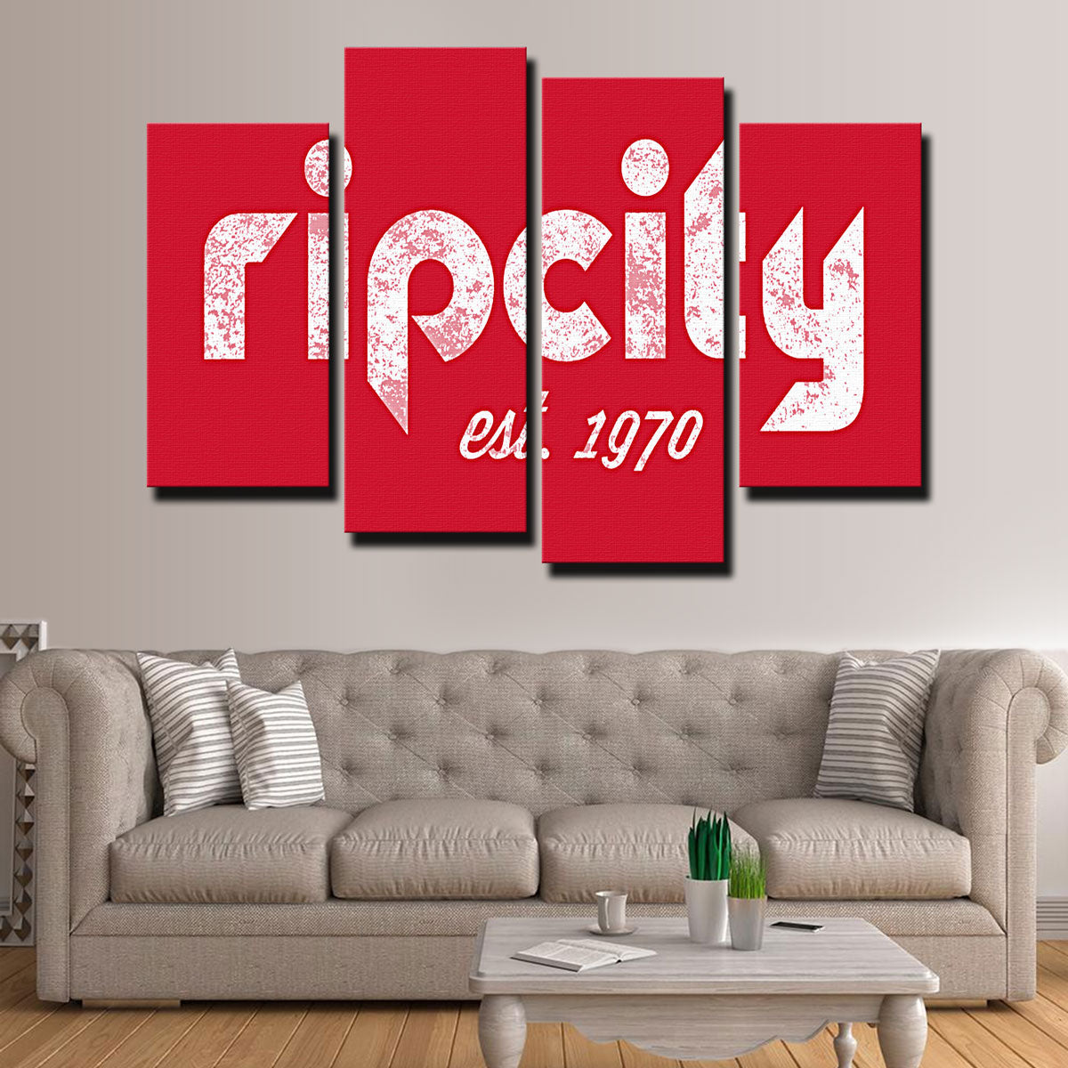 Rip City Premium Wall Art - Sustainable Pine Wood Framed