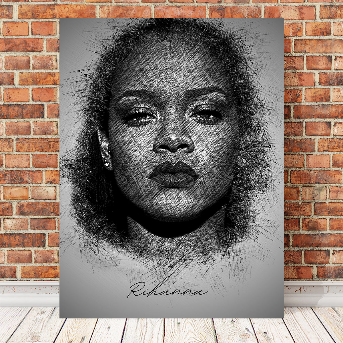 Stunning Rihanna Sketch Wall Art for Home Decor